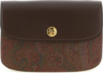 Etro Tassen, Dames, Bruin, ONE Size, Leer, Essential S Crossbody Tas