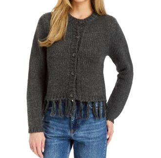 Drew Louis Long Sleeve Sweater In Charcoal