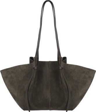 Yuzefi Winged Suede Leather Mochi Bag With Adjustable Handles