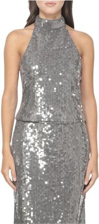 Rotate Rotate Birger Christensen, Dames, Tops, Grijs, Maat: 3XS