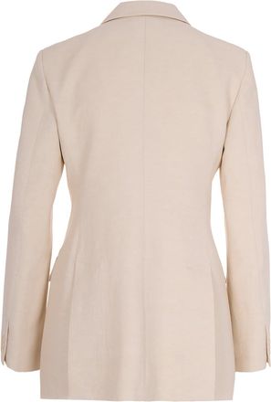P.A.R.O.S.H. Womens Double-Breasted Blazer Sand Viscose Jacket