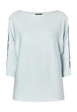 Faina Gebreide trui Dames lichtblauw