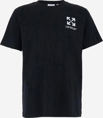Off-white T-Shirt aus cremefarbener Baumwolle mit Logo