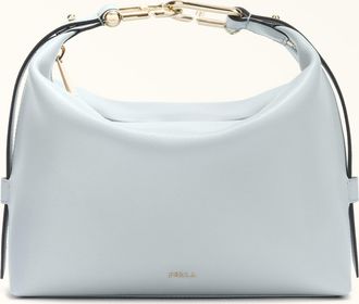 Furla Tonie Borsa A Spalla M Artemisia Blu Pelle Morbida Testurizzata Ares Donna