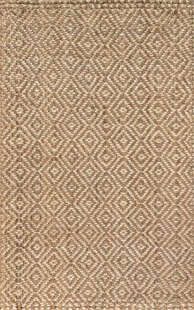 Jonathan Y Designs Hira Hand Woven Diamond Chunky Jute Area Rug in Natural at Nordstrom, Size 5Ft 0In X 5Ft 0In