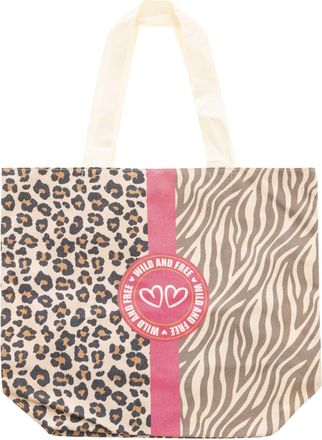 Zwillingsherz Tragetasche ZWILLINGSHERZ, Damen, Gr. B/H/T: 38cm x 45cm x 17cm, hellbeige, Canvas, Baumwolle, Kunstfaser, Taschen Tragetasche, Stofftasche mit Henkel