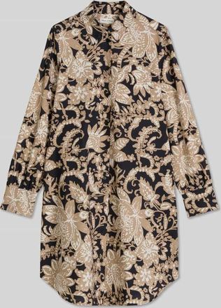 Marc O'Polo Knielanges Hemdblusenkleid aus reiner Baumwolle in Marine, Gr&ouml;&szlig;e 34