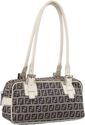 Fendi Pre-owned Vintage Hand Bag - Dames - Vintage Schoudertas - Beige - ONE Size - Leer - Vintage