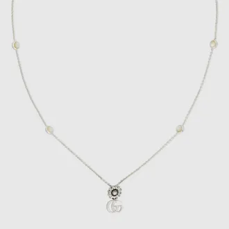 Gucci GG Marmont Mother Of Pearl Necklace