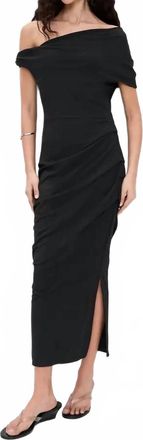 Paris Georgia Ida One-Shoulder Maxi Dress In Black