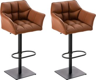 Clp Set De 2 Taburetes De Bar Damaso Marr&oacute;n Claro Negro