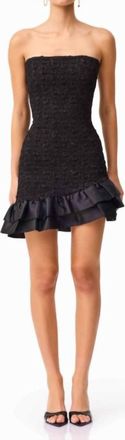 Elliatt Paloma Asymmetric Mini Dress In Black