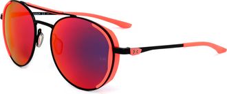 Under Armour Unisex Black Orange Fluo 55mm Sunglasses
