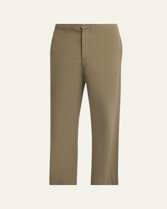 The Row Mens Time Straight-Leg Cotton Canvas Pants
