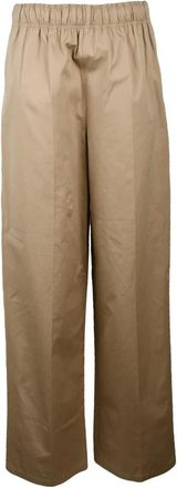 Prada Chino Broek - Dames - Vrijetijds broeken - Beige - M - Katoen - Broeken