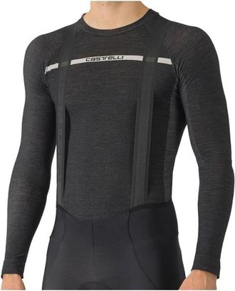 Castelli Merino Seamless Baselayer Merinounterwäsche für Herren | schwarz/grau