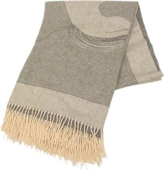 Herm&egrave;s Pre-owned Scarves, female, Gray, Size: ONE SIZE Pre-owned Cashmere Blanket