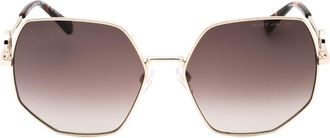 Marc Jacobs Havana beenuiteinden gouden zonnebril