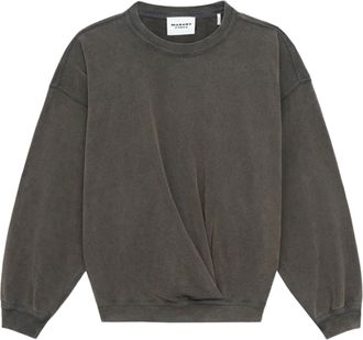 Isabel Marant Relaxed Fit Grey Cotton Knit Sweatshirt