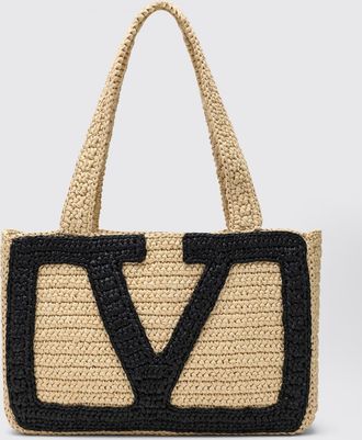 Valentino Garavani Borsa Viva Superstar Valentino Garavani in rafia crochet
