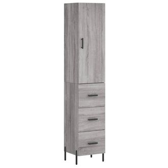 Berkfield Home Highboard Grey Sonoma 34.5x34x180 cm Engineered Wood