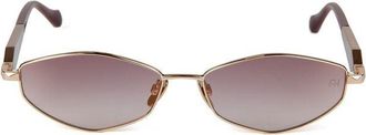 Ana Hickmann Womens Sunglasses Gold-Red Metal Eyewear - Gold/red