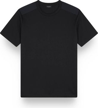 Paul & Shark Aqua Touch cotton T-shirt with Typhoon Re-4x4 Stretch details, Man, Black, Size: XXL