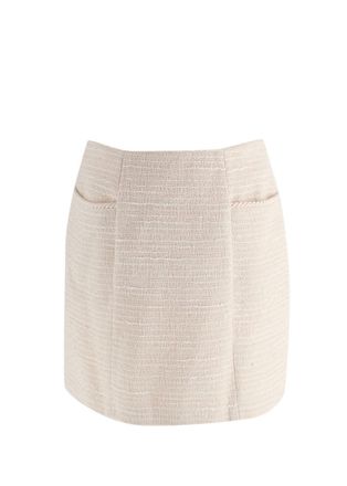 Claudie Pierlot Cream Tweed Mini Skirt Size XS