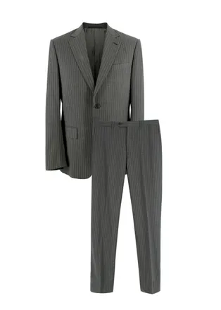 Ermenegildo Zegna Grey PinStripe Single Breasted Blazer and Trouser Suit Size S