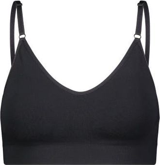 BraBar/Boutique Soft Supportive Day Bra With Back-Closure in Black at Nordstrom, Size Small