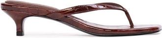 Black Suede Studio Kendal 35 Croc Sandal in Cinnamon Croc Patent Leather at Nordstrom, Size 35.5