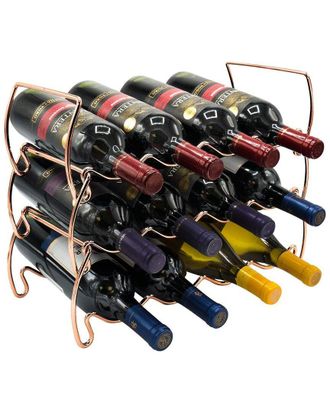 Sorbus 3-Tier Stackable Bamboo Wine Rack