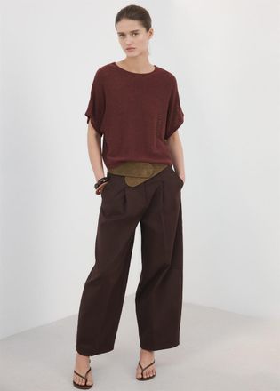 Mango Pullover maglia maniche corte arancione tostato - Donna - XS - MANGO