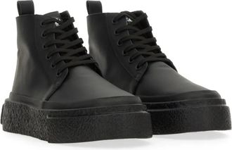 Maison Margiela Low-Top Sneaker - Leather Lace-Up Sneakers - Gr. 39 (EU) - in Schwarz - f&uuml;r Damen