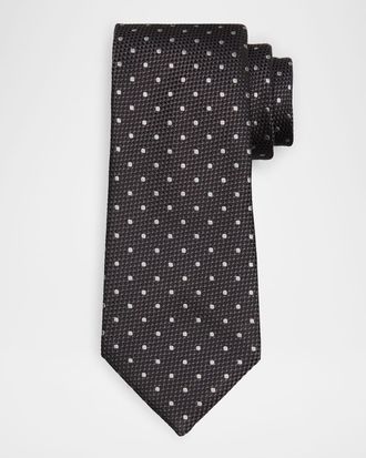 Tom Ford Men & apos;s Contrast Dot Silk Tie