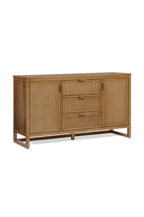 Teamson Home Hatteras Wooden Sideboard 3 Drawers 2 Doors in Natural