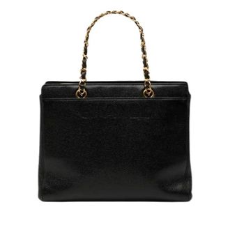 Chanel Pre-owned Shoulder Bags, female, Black, Size: ONE SIZE Pre-owned Leather Tote
