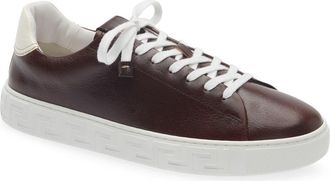 Versace Greca Leather Sneaker in Castagna White at Nordstrom, Size 47