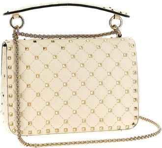 Valentino Garavani Rockstud Spike Shoulder Bag - White