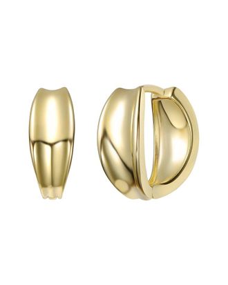 Rachel Glauber 14K Plated Huggie Earrings