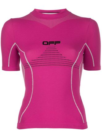 Off-white Active performance top - women - Polyamide/Spandex/Elastane - L/XL - Pink