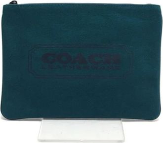 Coach Pre-owned Clutches, female, Green, Size: ONE SIZE Pre-owned Canvas clutches