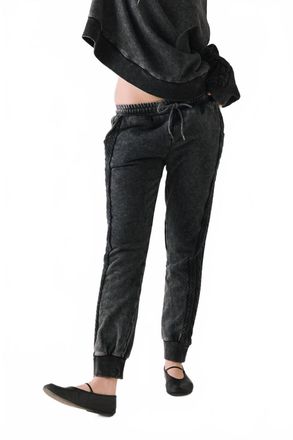 Chaser Classic Fleece Bay Joggers In True Black