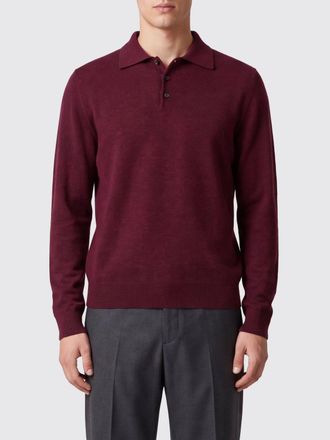 Zanone Long-Sleeved Pure Cashmere Knit Polo Shirt with a Classic Collar