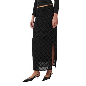 HUGO BOSS Hugo Geometrische kokerrok voor dames (Zwart)