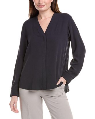 Eileen Fisher Eileen Fisher V-Neck Silk Shirt