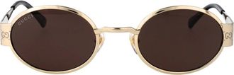 Gucci Stijlvolle zonnebril Gg1854S 005 - Heren - Accessoires - Geel - Maat: 51 MM