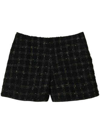 Twin-Set Tweed shorts - Zwart