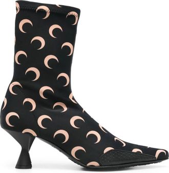 Marine Serre 60mm Moon-printed Jersey Boots