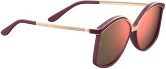 Elie Saab Womens 023/g/s Sunglasses In Matte Wine Gold
